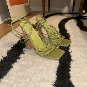Public Desire Olive Strappy Heels